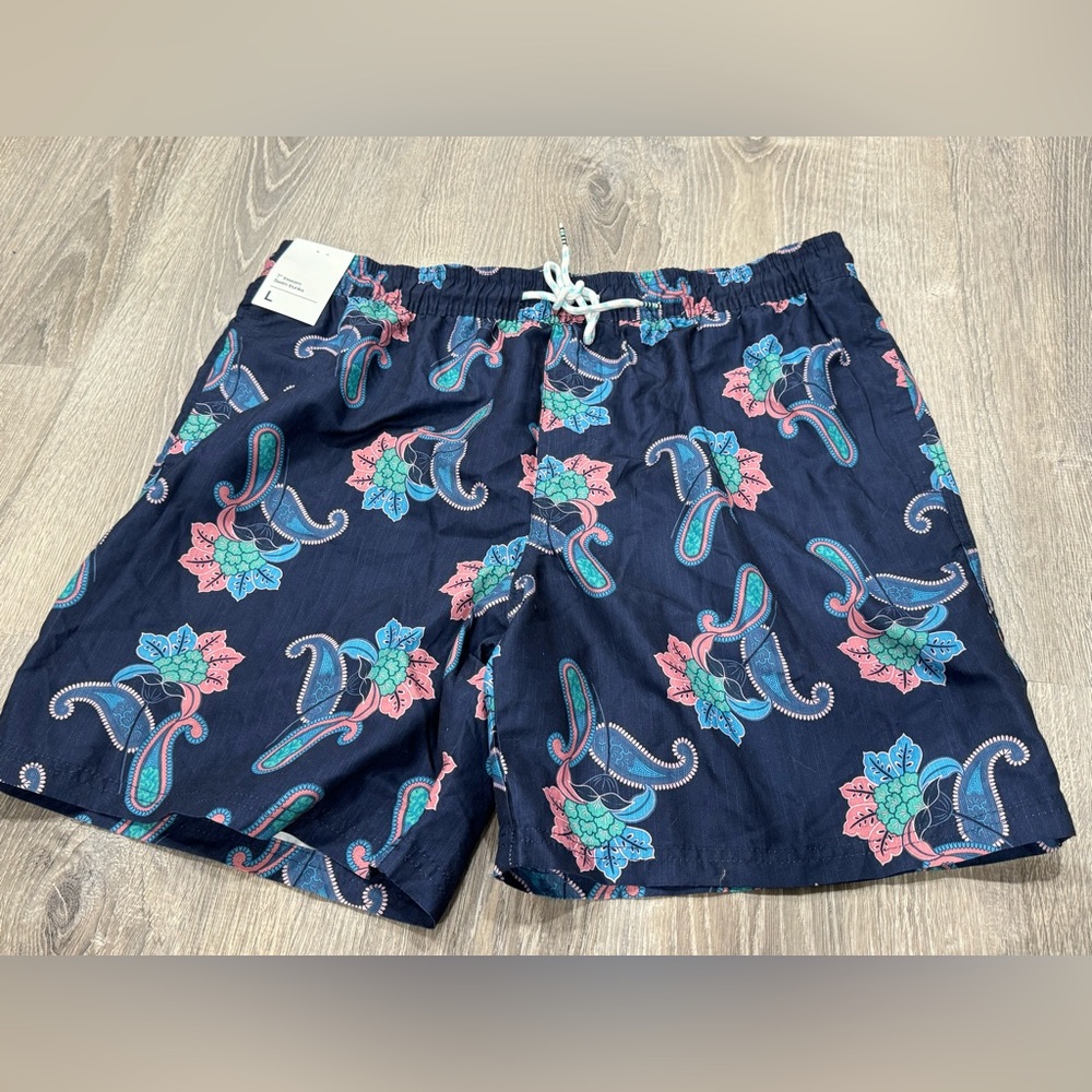 New Original Use Swim Trunks men’s Flower Design L TS2